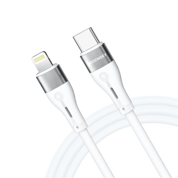 Kabel przewód do iPhone USB-C - Lightning PD 27W 1m biały - zdj. dodatkowe 3