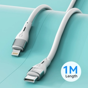  Kabel przewód do iPhone USB-C - Lightning PD 27W 1m biały - zdj. dodatkowe 5