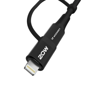  4w1 Uniwersalny kabel przewód 2x USB-C 1x USB-A 1x Lightning 60W 1m czarny - zdj. dodatkowe 2