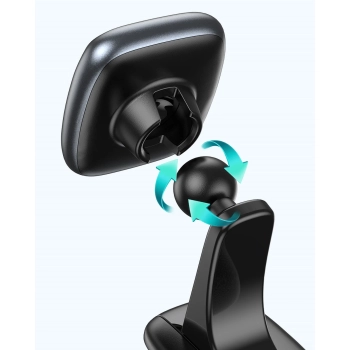  Uchwyt na telefon magnetyczny na deskę rozdzielczą w samochodzie czarny - zdj. dodatkowe 10