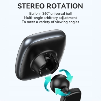  Uchwyt na telefon magnetyczny na deskę rozdzielczą w samochodzie czarny - zdj. dodatkowe 6