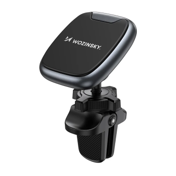  Uchwyt na telefon magnetyczny na kratkę nawiewu w samochodzie czarny - zdj. dodatkowe 1