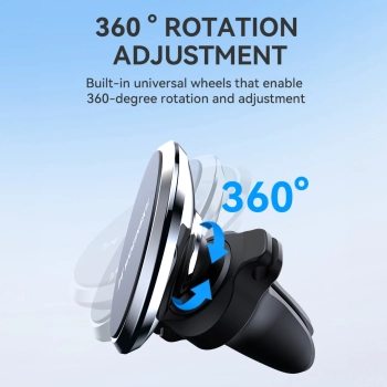  Uchwyt na telefon magnetyczny na kratkę nawiewu do samochodu czarny - zdj. dodatkowe 7