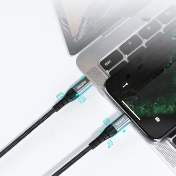  Kabel przewód do iPhone MFi USB-C - Lightning 480Mb/s 3A 2m czarny - zdj. dodatkowe 10