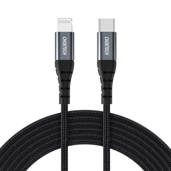  Kabel przewód do iPhone MFi USB-C - Lightning 480Mb/s 3A 2m czarny - zdj. dodatkowe 1