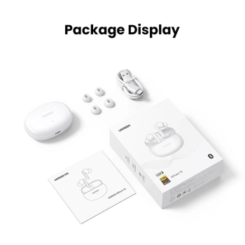  Słuchawki bezprzewodowe HiTune T6 z funkcją ANC + kabel USB-A - USB-C białe - zdj. dodatkowe 2