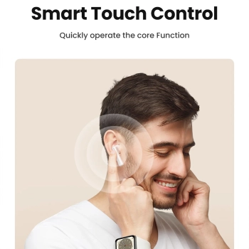  Słuchawki bezprzewodowe HiTune T6 z funkcją ANC + kabel USB-A - USB-C białe - zdj. dodatkowe 6