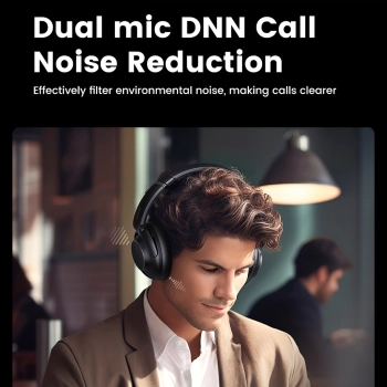  Słuchawki bezprzewodowe HiTune Max5 nauszne z hybrydową redukcją szumów ANC czarne - zdj. dodatkowe 6