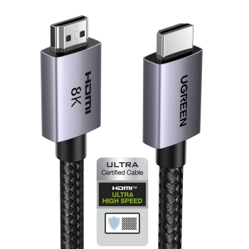  Kabel przewód HDMI 2.1 8K certyfikowany Ultra High Speed 2m szary - zdj. dodatkowe 3