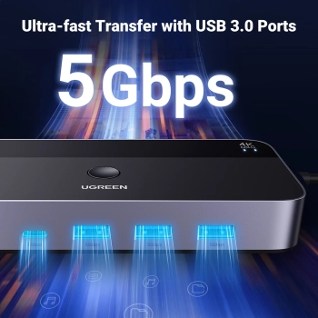  2w1 Przełącznik switch HDMI / USB-A / USB-B / USB-C / microUSB czarny - zdj. dodatkowe 7