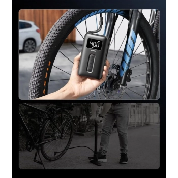  Kompresor powietrza 150PSI 10bar z akumulatorem i latarką LED czarny - zdj. dodatkowe 2