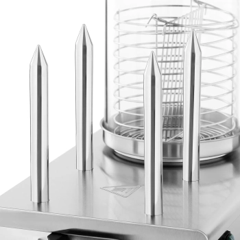  Podgrzewacz do hot dogów 4 szpikulce na bułki pojemnik na 30 kiełbasek 650 W - zdj. dodatkowe 3