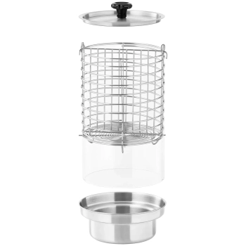  Podgrzewacz do hot dogów 4 szpikulce na bułki pojemnik na 30 kiełbasek 650 W - zdj. dodatkowe 4