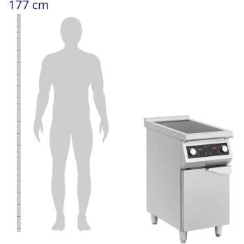  Kuchnia indukcyjna 2 palnikowa wolnostojąca z szafką 400 V 8500 W - zdj. dodatkowe 2