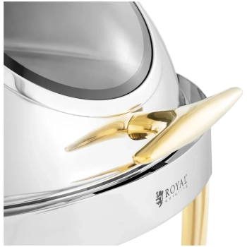  Podgrzewacz bemar bufetowy do potraw na pastę okrągły z pokrywą rolltop 6 l - zdj. dodatkowe 2