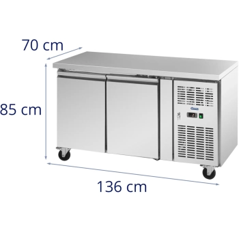  Stół chłodniczy gastronomiczny na kółkach 2 komory 260 l 136x70x85 cm - zdj. dodatkowe 6