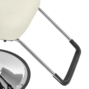  Fotel fryzjerski barberski z zagłówkiem i podnóżkiem Physa KESWICK - beżowy - zdj. dodatkowe 2