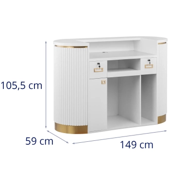  Recepcja lada recepcyjna do salonu biura hotelu z oświetleniem LED - zdj. dodatkowe 5