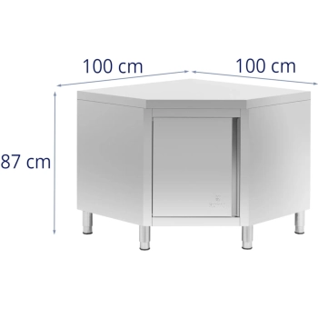  Szafa gastronomiczna narożna STAL 100 x 100 x 87 cm - zdj. dodatkowe 4