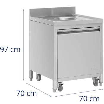  Szafka na kosz pojemnik na śmieci z wysuwanym frontem otworem wrzutowym STAL 50 l - zdj. dodatkowe 5