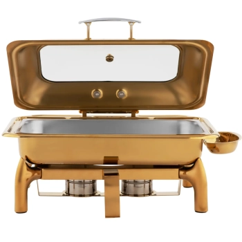  Podgrzewacz do potraw bufetowy na pastę z okienkiem GN 1/1 9 l - złoty - zdj. dodatkowe 5