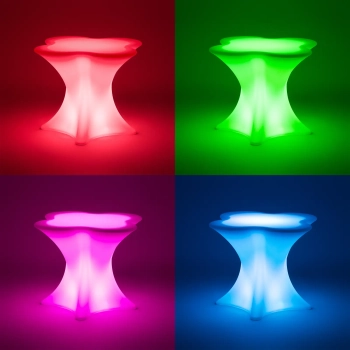  Stolik barowy klubowy podświetlany RGBW LED 80 x 80 x 110 cm - zdj. dodatkowe 2