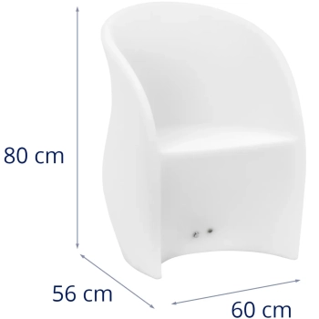  Fotel klubowy barowy podświetlany LED 80 x 60 cm - zdj. dodatkowe 9