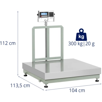  Waga platformowa z drukarką etykiet LCD 100 x 100 cm 300 kg / 20 g - zdj. dodatkowe 7