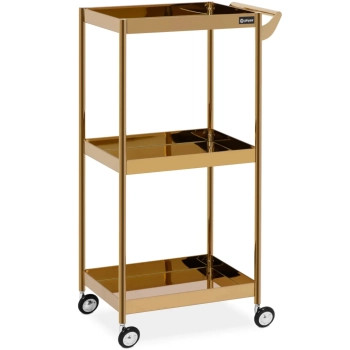  Pomocnik fryzjerski kosmetyczny 3 półki - złoty - zdj. dodatkowe 1