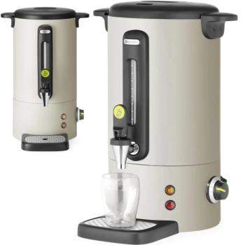 Warnik do wody grzanego wina z kranem tacką ociekową 9 l 950 W - jasnoszary