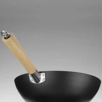  Wok ze stali węglowej z drewnianymi uchwytami śr. 324 mm - zdj. dodatkowe 5
