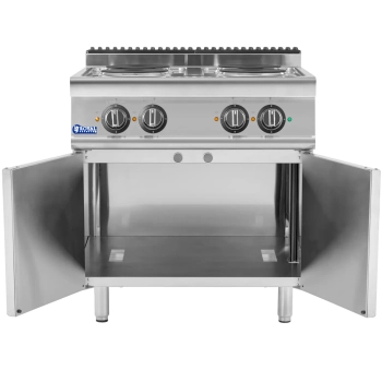  Kuchnia elektryczna wolnostojąca z szafką 4 pola grzewcze 10.4 kW 400 V - zdj. dodatkowe 1