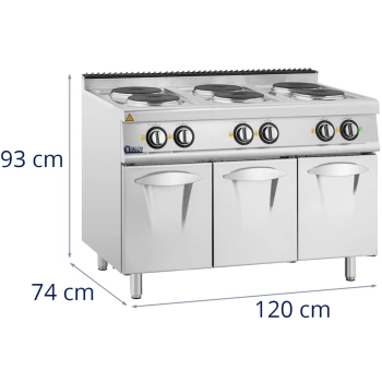  Kuchnia elektryczna wolnostojąca z szafką 6 pól grzewczych 15.6 kW 400 V - zdj. dodatkowe 5
