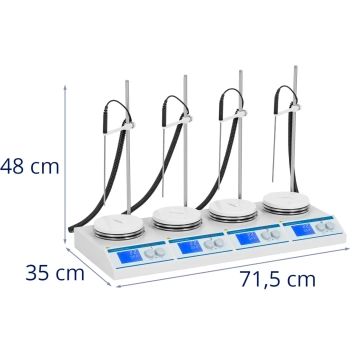  Mieszadło magnetyczne laboratoryjne z podgrzewaniem 4 płyty 4x 2 l do 2000 obr./min - zdj. dodatkowe 5
