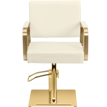  Fotel fryzjerski barberski kosmetyczny z podnóżkiem Physa OTLEY - kremowo złoty - zdj. dodatkowe 5