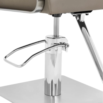  Fotel fryzjerski barberski kosmetyczny z podnóżkiem Physa OTLEY - beżowo srebrny - zdj. dodatkowe 2