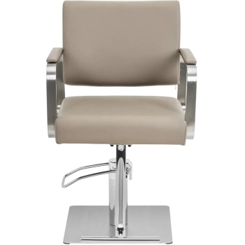  Fotel fryzjerski barberski kosmetyczny z podnóżkiem Physa OTLEY - beżowo srebrny - zdj. dodatkowe 5