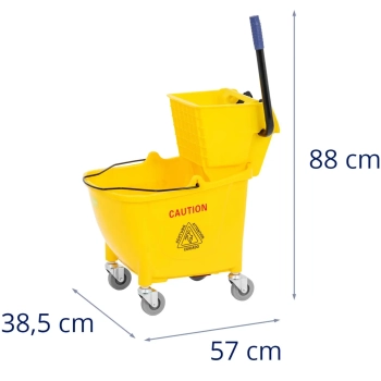  Wózek do sprzątania mycia podłóg z wyżymaczką 32 l - zdj. dodatkowe 7