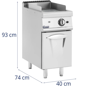  Grill gazowy ryflowany z szafką na propan / LPG / gaz ziemny 6 kW - zdj. dodatkowe 6