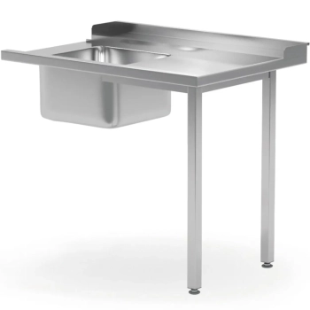 Stół załadowczy do zmywarek ze zlewem 1200 x 700 x 850 mm - PRAWY