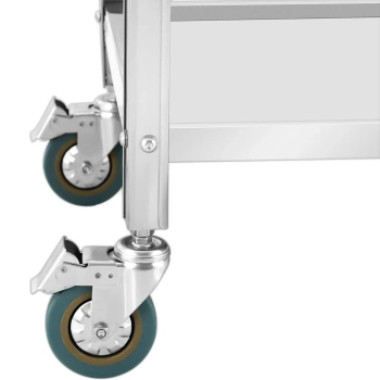  Wózek kelnerski cateringowy do serwowania 2 półki 80 x 57 cm do 100 kg - zdj. dodatkowe 3