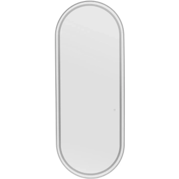  Konsola konsoleta fryzjerska lustro z oświetleniem LED owalne 180 x 70 cm - srebrne - zdj. dodatkowe 3