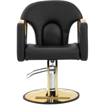  Fotel fryzjerski barberski z podnóżkiem BARTON - czarny - zdj. dodatkowe 1