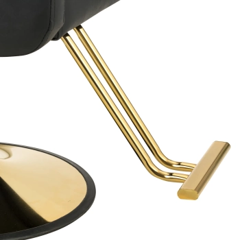  Fotel fryzjerski barberski z podnóżkiem BARTON - czarny - zdj. dodatkowe 4