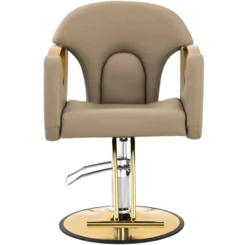  Fotel fryzjerski barberski z podnóżkiem BARTON - beżowy - zdj. dodatkowe 1