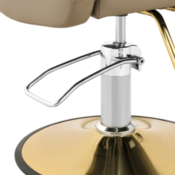  Fotel fryzjerski barberski z podnóżkiem BARTON - beżowy - zdj. dodatkowe 2