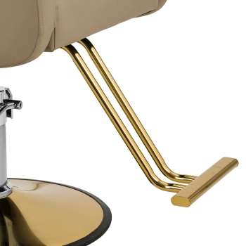  Fotel fryzjerski barberski z podnóżkiem BARTON - beżowy - zdj. dodatkowe 4