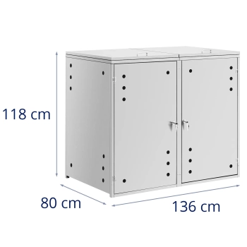  Osłona obudowa kosza kubła na śmieci z wentylacją 2 x 240 l - zdj. dodatkowe 5