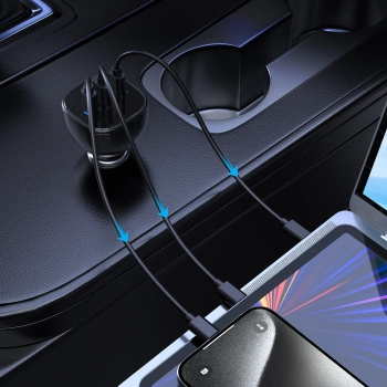  Ładowarka samochodowa 160W 2x USB-C PD 3.1 1x USB-A - czarna - zdj. dodatkowe 3
