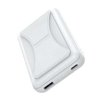  Powerbank 10000 mAh 20W MagSafe USB-A USB-C funkcja podstawki - biały - zdj. dodatkowe 2